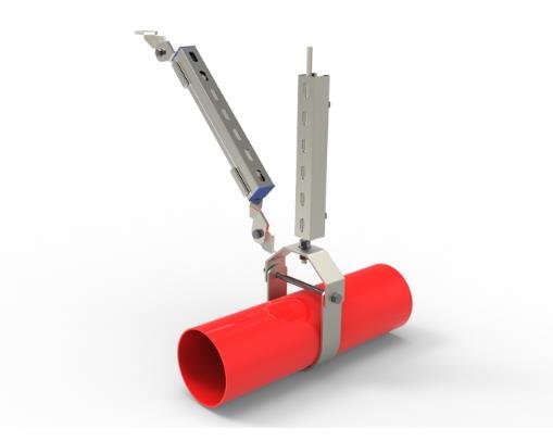 Single-pipe lateral seismic mounts (max. DN200)