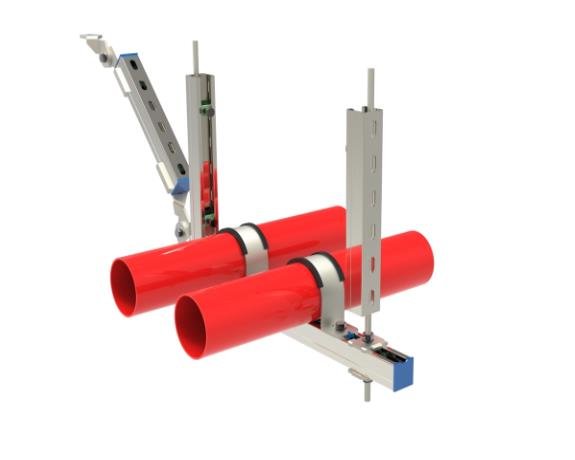 Multi-Pipes Two-Way Bracing (Lateral + Longitudinal)